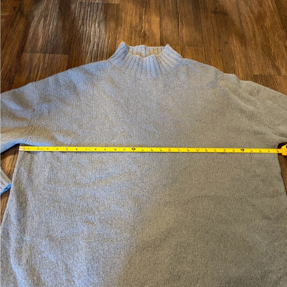 Jenni Kayne Women's Alpaca Wool Blend Mock Neck Blue Sweater Size 2XL - Picture 5 of 6